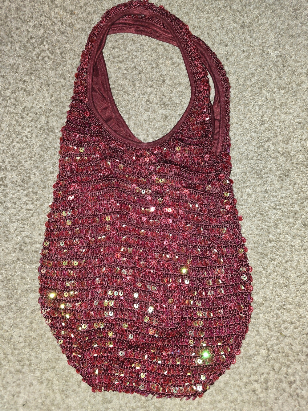ALDO Sequin Knit Red Purse/Tote Bag